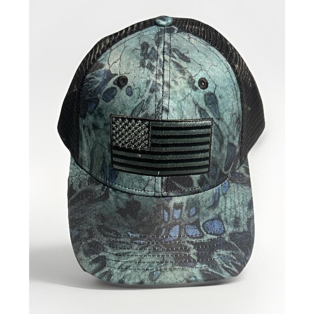 USA Flag Snapback Trucker Hat Multicolor One Size Adjustable Patriotic Mesh Back